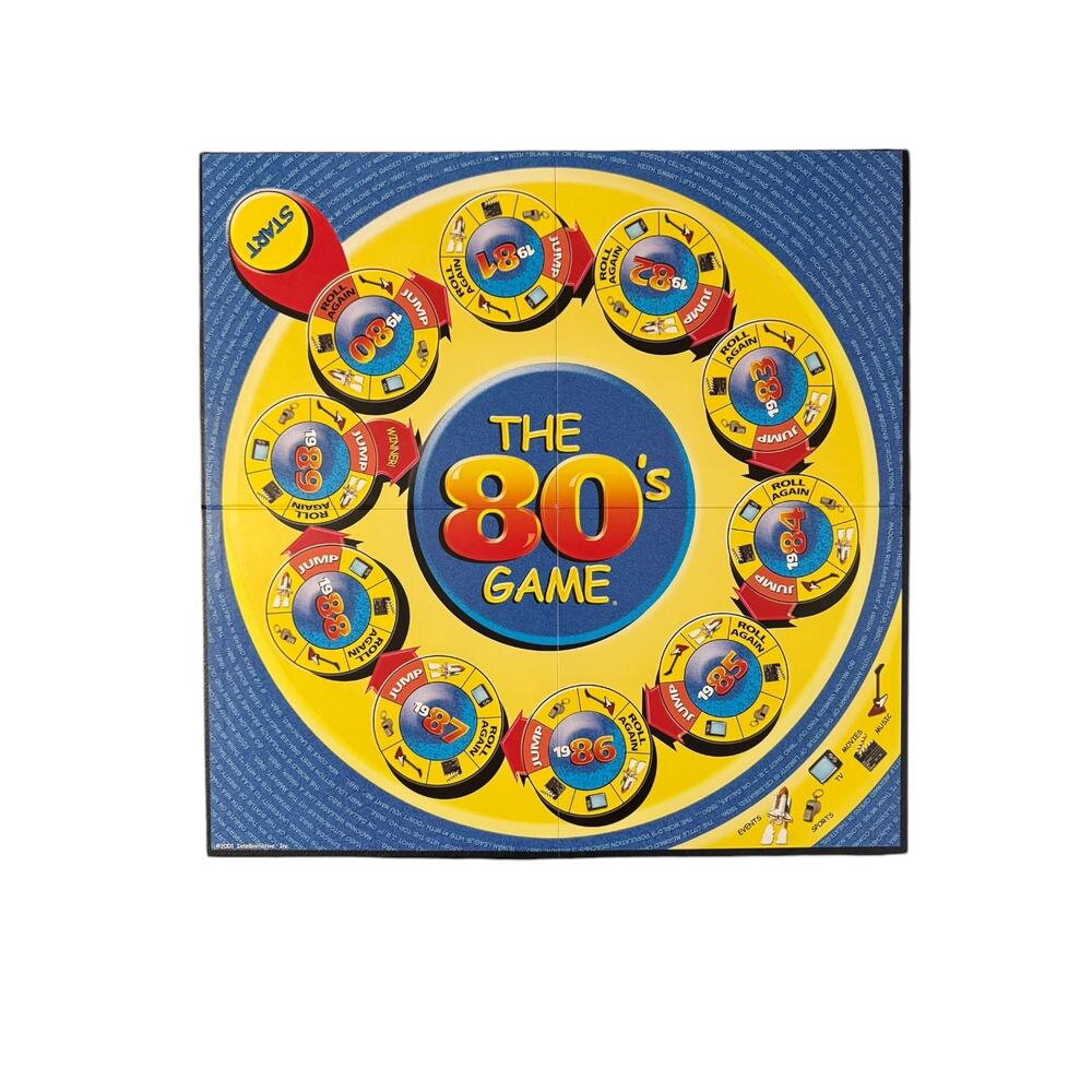The 80's Game How Much Do You Remember? Game Board & Instruction Sheet